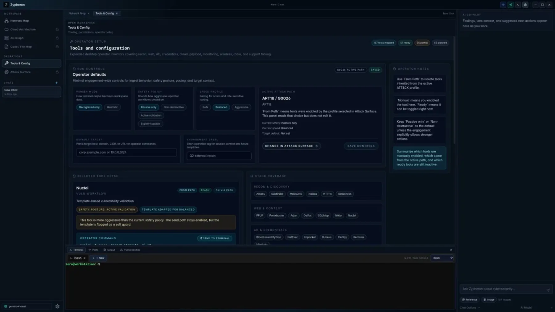 Zypheron agentic recon and tooling configuration